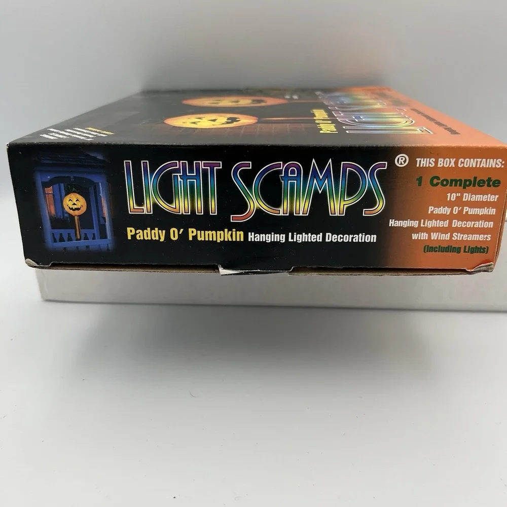 Light Scamps Outdoor Lights Paddy O' Pumpkin‎ Vintage New In Box
